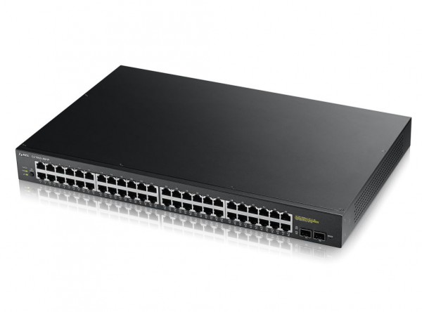 Zyxel Switch 48x Gigabit / 24x PoE, 2x SFP, L2, 170W