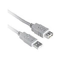 Kabel USB, A(St) => A(Bu), 1.0m, USB2.0, Verlängerung, grau, Classic