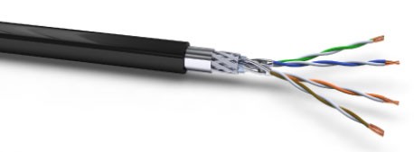 Voka 1000MHz,Erdkabel,CAT7,Halo,PIMF,XLAN, 100m Ring, Schwar