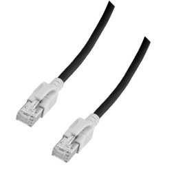 Patchkabel RJ45, VC LED, CAT6A 500Mhz, 2m, schwarz, LED in den Steckern!