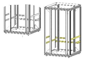 Knürr zub.C-Profilschiene T1000, L855, 4-Pack, Einbaupositio