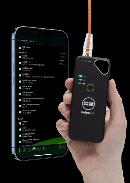 NetPeppers Netzwerkverkabelung-Tester, netool.io Pro2 Smarter Netzwerktester