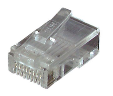 TP-Stecker TP, ungeschirmt, RJ-45, 100-Pack, für Flachkabel,