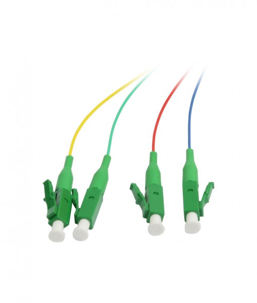 LWL-Pigtail-LC(APC) 9/125u, 1,5mtr. OS2, 4-Pack, farbig, G657.A2, Synergy 21,