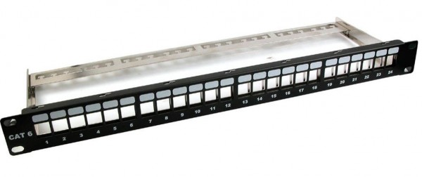 Keystone, Modulträger, 19"Patchpanel für 24xTP-Modul,1HE, Schw