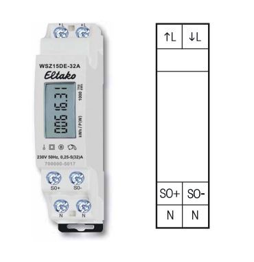 Eltako WSZ15DE-32A Contador electrónico