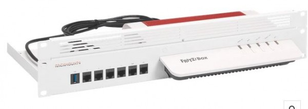 Rackmount.IT, Rack Mount Kit for AVM FRITZ!Box 4690/5590/6660 Cable/6670 Cable/7590 AX/7690, UTP(ungeschirmte) Kupplung/Patchkabel,