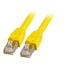 Patchkabel RJ45, CAT8.1 2000Mhz, 5m, gelb, S-STP(S/FTP), BC, LSZH,