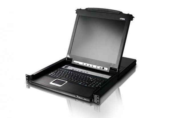 Aten KVM/TFT 8-fach, 19&quot; 1HE, incl.KVM/TFT 19&quot;, Deutsch, Bl