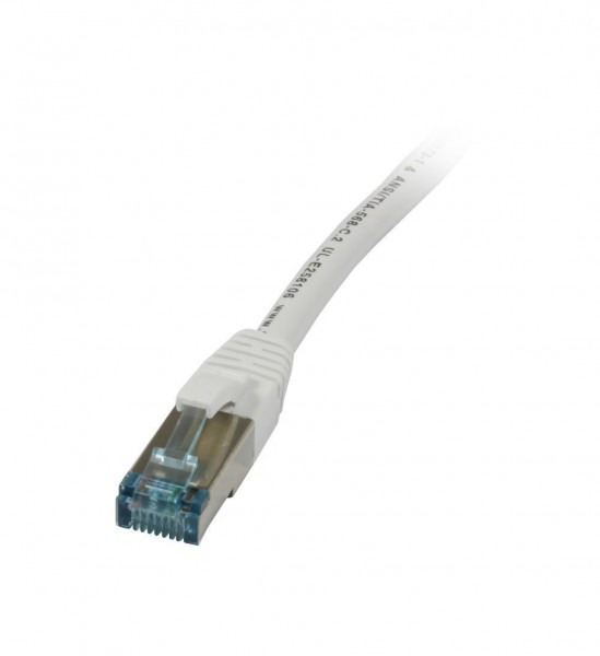 Patchkabel RJ45, CAT6A 500Mhz, 10m, weiss, S-STP(S/FTP), TPE/LSZH(Superflex), AWG26, Synergy 21