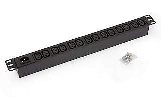 Triton 19"Schrank, zbh. Steckdosenleiste, 14xDosen(C13)->Ste