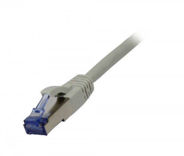 Patchkabel RJ45, CAT6A 500Mhz, 15m, grau, S-STP(S/FTP), AWG27, LSZH, Synergy 21