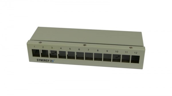 Synergy 21 Panel de Parcheo 12x CAT6, 10&quot;, gris