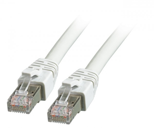 Patchkabel RJ45, CAT8.1 2000Mhz, 0.5m, grau, S-STP(S/FTP), BC, LSZH,