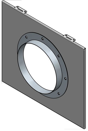 Triton 19"Schrank, zbh. Lüfterabluft Dach/Boden für 200mm Rohr, Lichtgrau,