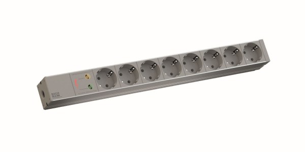 ALLNET Regleta 8x Enchufes (CEE7), 19", gris