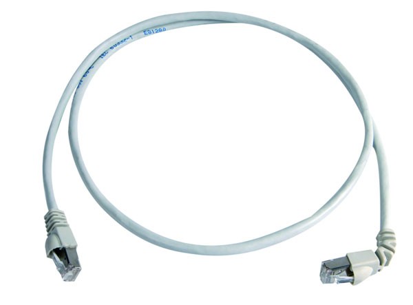 Telegärtner Patchkabel CAT6A, 0,5m, S/FTP, 1x90° - 1x180°, (ISO/IEC),