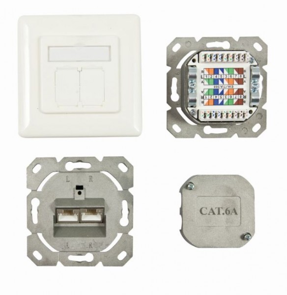 Synergy 21 S216357 Toma para empotrar 2x Cat6, beis