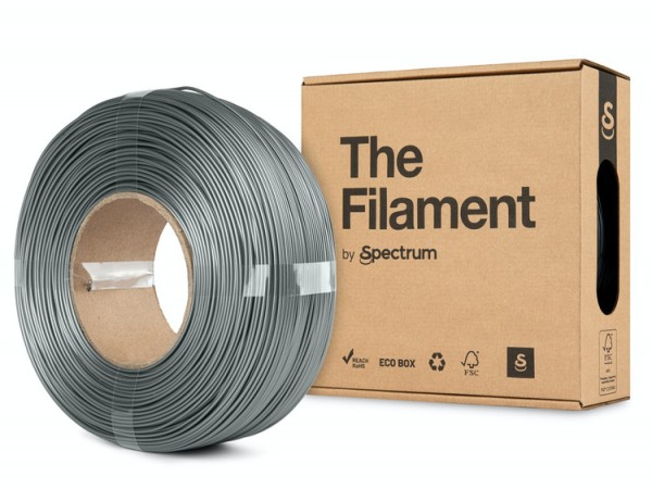 The Filament · ReFill PETG · SILVER ALUMINIUM · 1.75mm · 1kg