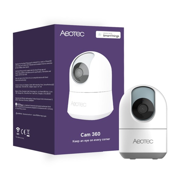 Aeotec Smart Things Cam 360 WLAN, Zigbee