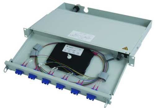 Telegärtner LWL, Patchpanel Spleisbox,19",12xSC-Duplex, 9u,