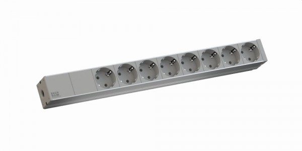 ALLNET 19&quot;zbh. Steckdosenleiste, 8xDosen(CEE7)-&gt;Kabel(30cm) mit Adernendhülsen, Bachmann,