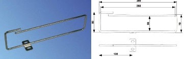 Knürr zub.Rangierbügel, B80/L300mm, 4-Pack,