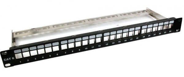 Keystone, Modulträger, 19"Patchpanel für 24xTP-Modul,1HE, Meta