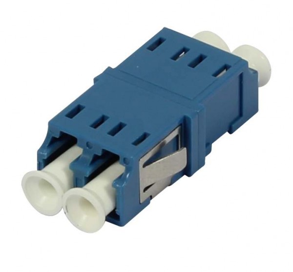 LWL-Kupplung, LC-Buchse/LC-Buchse, 9/125u Singlemode OS2, blau, duplex, PC, ohne Flansch, Synergy 21,