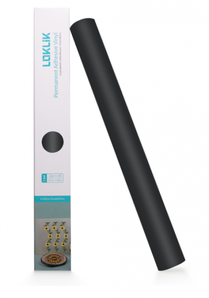 LOKLIK Vinilo adhesivo permanente Mate - Negro - 30,5 x 180cm