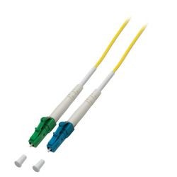 LWL-1-Faser-Patchk. 20mtr.LC-LC(APC8Grad), 9/125u, Schrägschliff