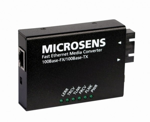 Microsens Medienkonverter 100Base-FX/ 10/100Base-TX, 2 x ST,
