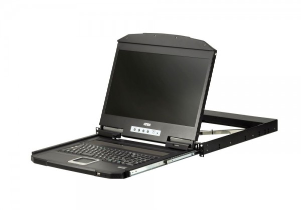 Aten TFT-Schublade,19&quot; 1HE,incl.TFT 18,5&quot;, Black, Deutsch, HDMI/USB, mit ultra kurzer Tiefe, 1920 x 1080 @ 60Hz