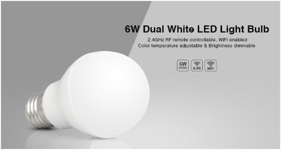 Synergy 21 LED Retrofit E27 A60 Bulb 6W dual white (CCT) Lampe mit Funk Milight/Miboxer*