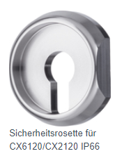 U&amp;Z Zubehör CX2120/CX6120/CX8120 Sicherheitsrosette CX6384 für Knaufmodule / Outdoor