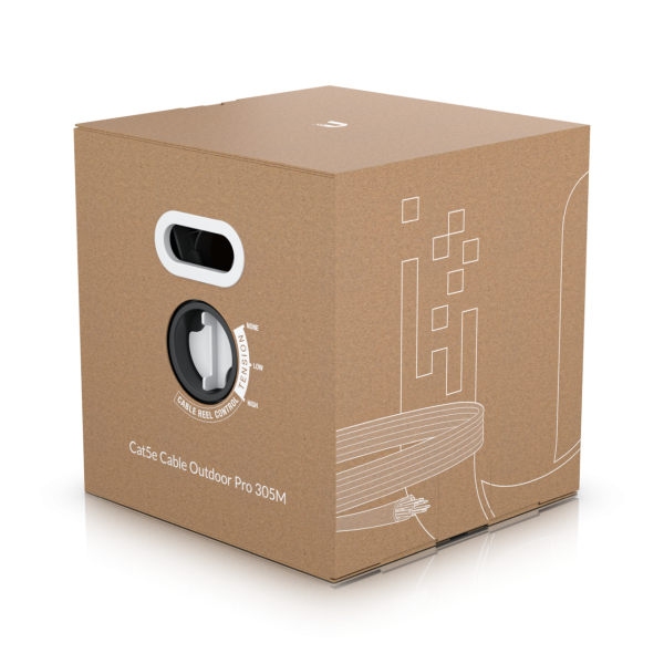 Ubiquiti UniFi UniFi Outdoor Cable • CAT5e • 305m • 6 mm • 24 AWG • white • UACC-Cable-C5e-Outdoor-Pro-305M-W