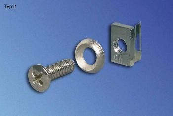 Knürr zub.Befestigungsset T-Nut M5, klein, 50Pack, mit Roset