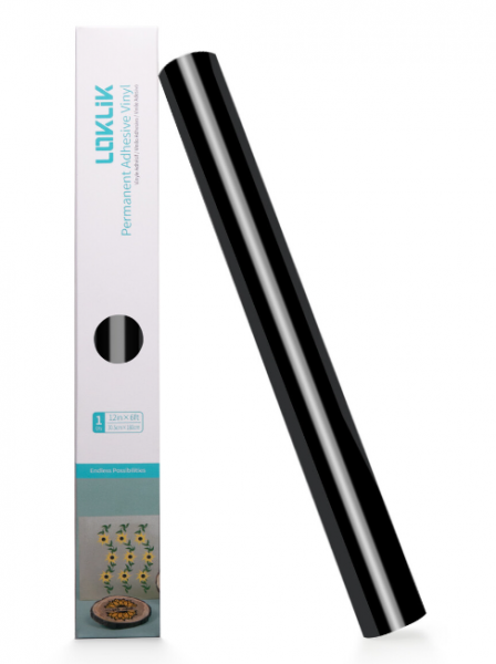LOKLIK Vinilo adhesivo permanente brillante negro