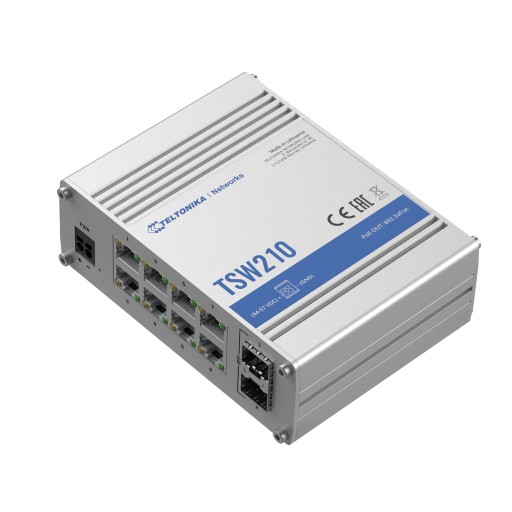 Teltonika TSW210 Switch Gigabit Industrial 8x, 2 SFP