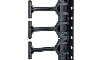 Triton 19"zbh. Kabelführungssystem Vertikal, 15HE, für 800mm Breite Schränke, Schwarz, einreihig,