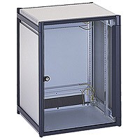 Knürr Schrank klein 12HE,T800mm,T-Nut,Lichtgrau