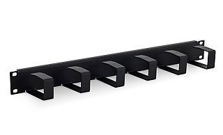 Triton Guía pasacables con 6 abrazaderas, negro