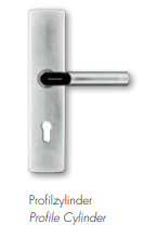 U&amp;Z Private CX2174F Elektronischer Türbeschlag /Drücker U-Form /Schlüssellochung /BRANDSCHUTZ