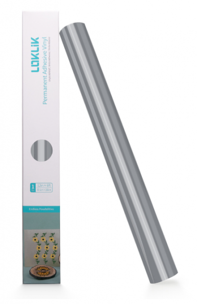 LOKLIK Vinilo adhesivo permanente brillante plata