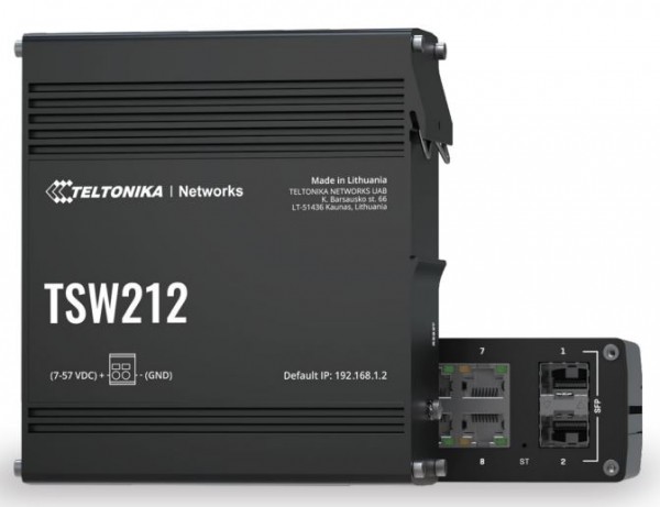Teltonika TSW212 Switch Industrial gestionado de 8x Gigabit