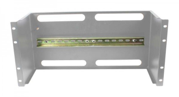 ALLNET 19&quot;zbh. Gerätehalter für Hutschiene/DIN-Rail Geräte, T150mm/5HE, Lichtgrau, Frontmontage,