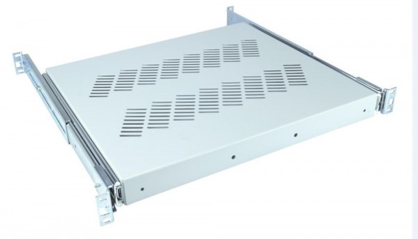 Vertiv(Knürr) Schrank gzub.Zwischenboden,T800, Vollauszug, t=565-750, Lichtgrau,