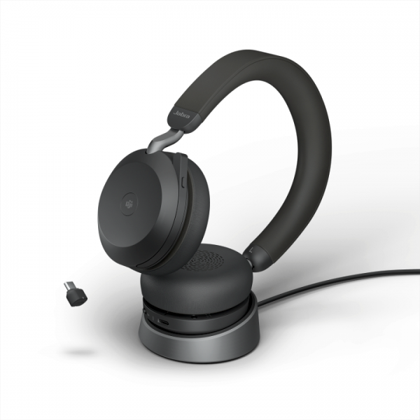 Jabra Evolve2 75 USB-C MS Teams con soporte de carga
