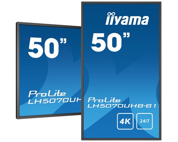 iiyama Prolite Pantalla profesional 50" 4K UHD, negro