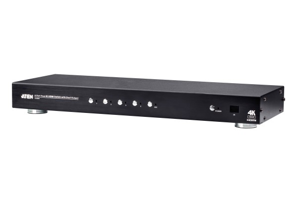Aten VS482B Switch HDMI 4K real de 4 puertos con salida dual